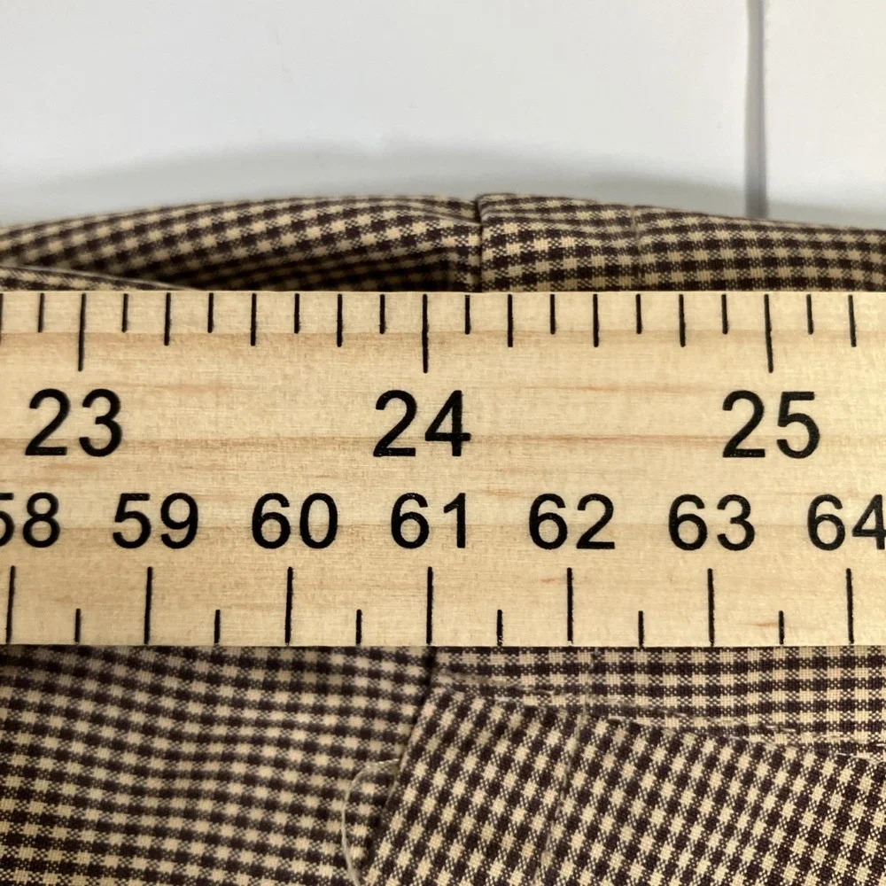 Polo Ralph Lauren Blake Shirt Mens L Brown Micro Gingham Relaxed Fit Cotton